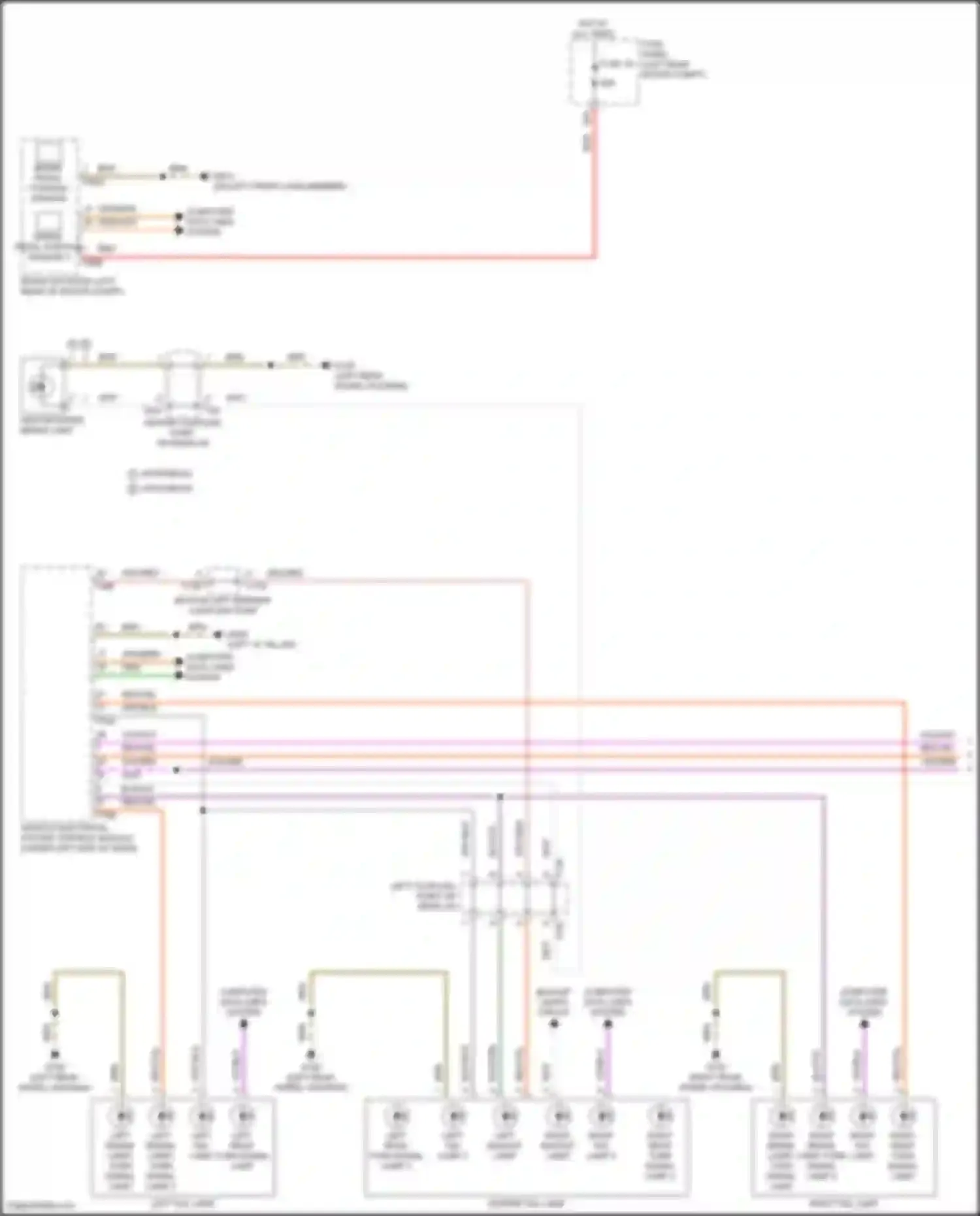Wiring diagram left tail lamp for Audi Q4 e-tron I (2021-2024) (1 of 2)