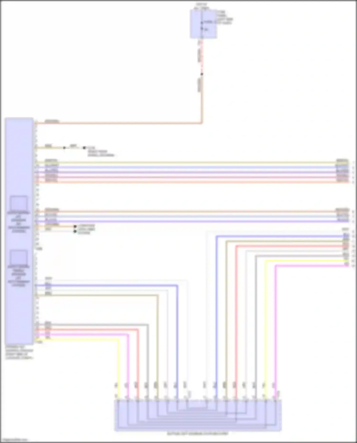 Wiring diagram parking aid control module for Audi Q4 e-tron I (2021-2024) (3 of 4)