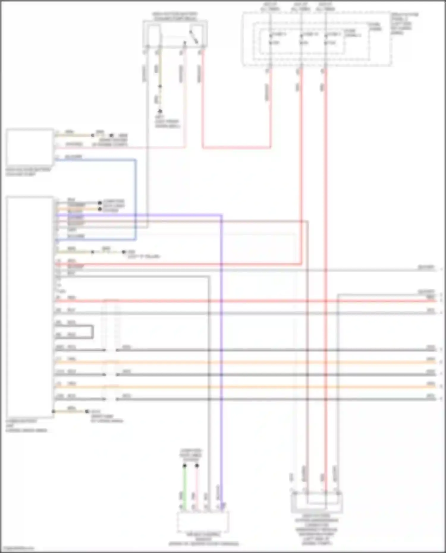 Q5 e-tron Audi I (2022-2024): Wiring diagram engine performance 2.0l turbo hybrid, hybrid system circuit (1 of 8)
