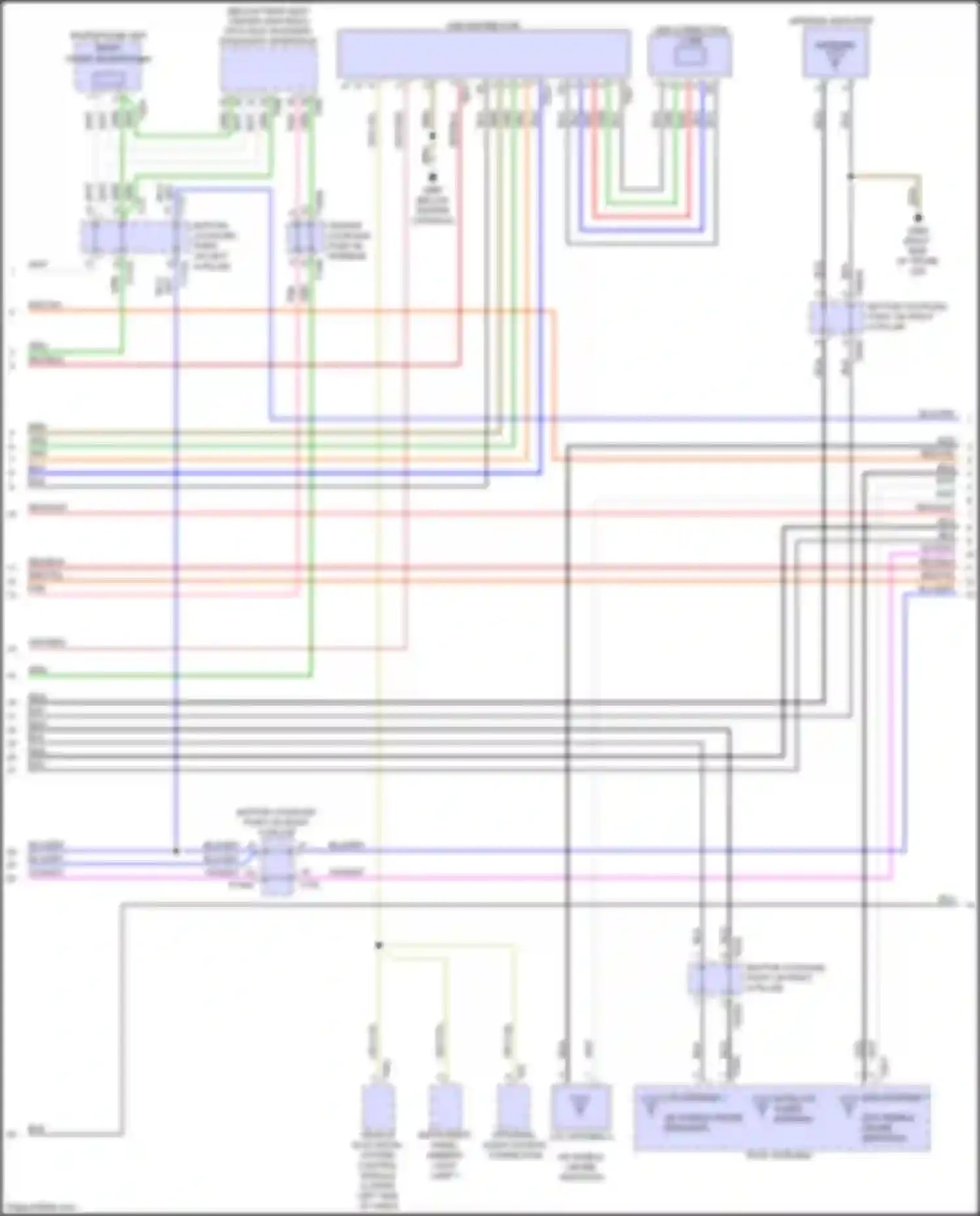 Wiring diagram center coupling point in interior for Audi Q5 e-tron I (2022-2024) (6 of 8)