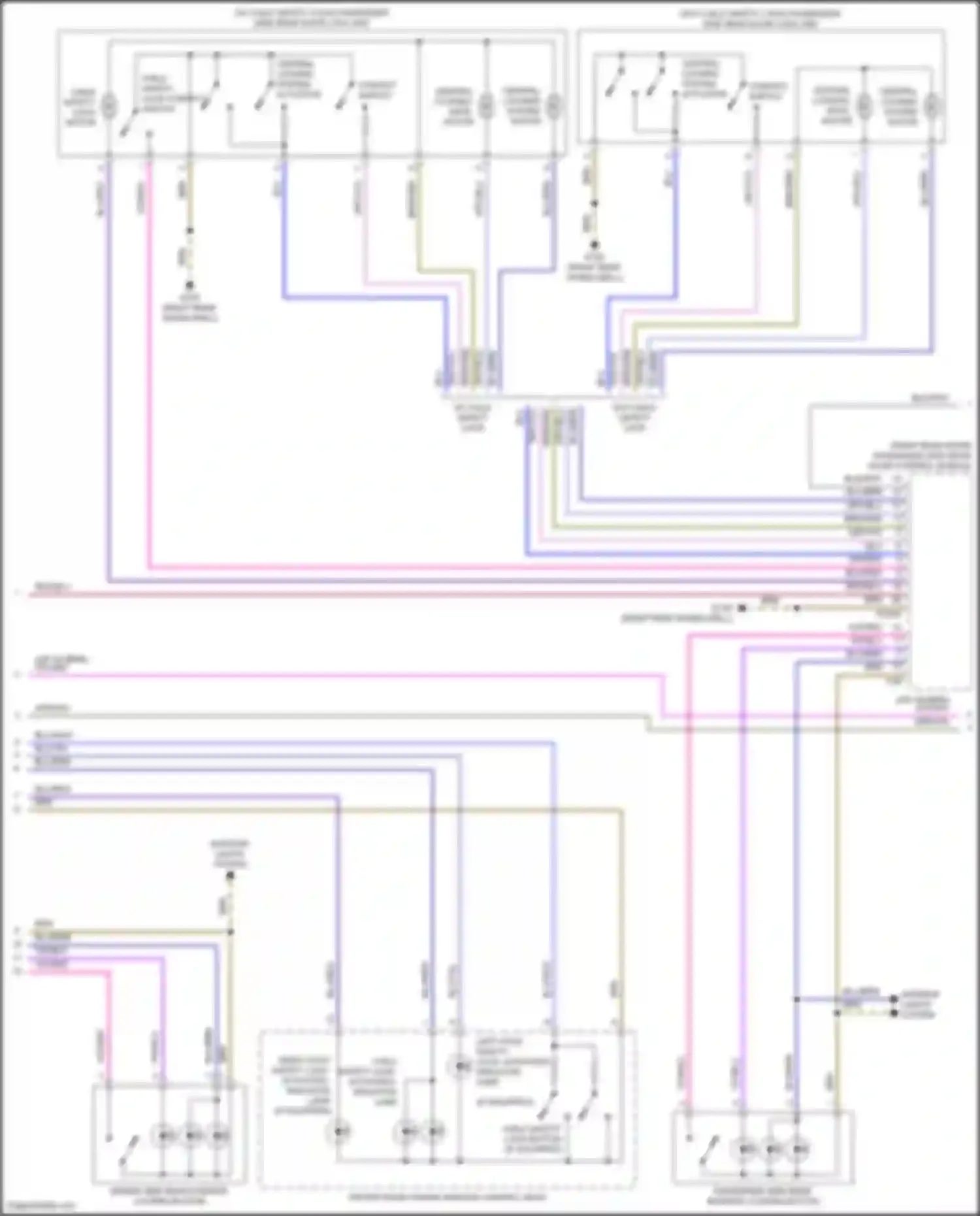 Wiring diagram child safety lock button for Audi Q5 e-tron I (2022-2024) (1 of 3)