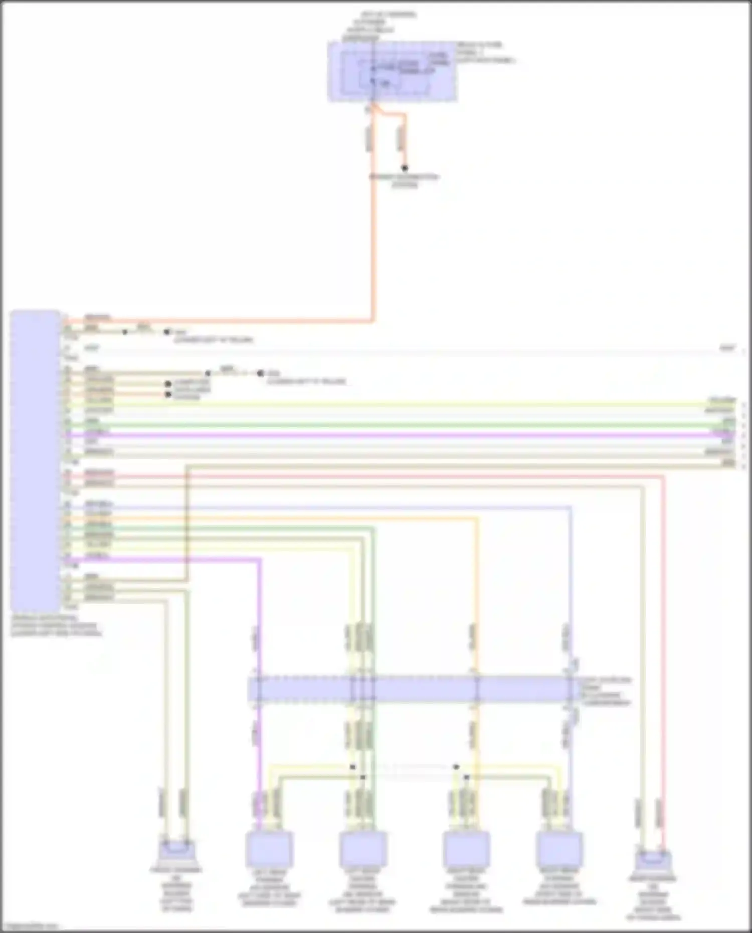 Wiring diagram front parking aid warning buzzer for Audi Q5 e-tron I (2022-2024) (1 of 2)