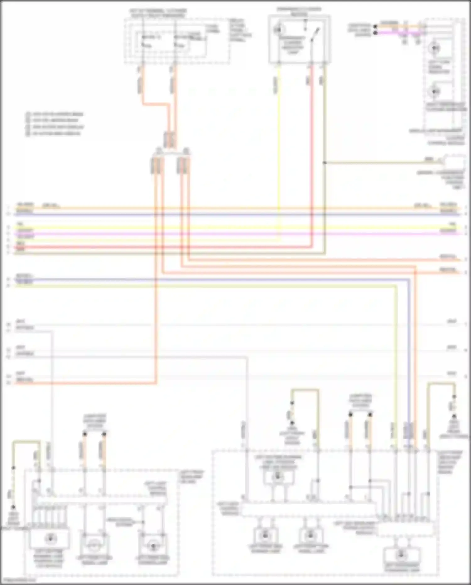 Wiring diagram left daytime running lamp, position lamp led module for Audi Q5 e-tron I (2022-2024) (2 of 5)