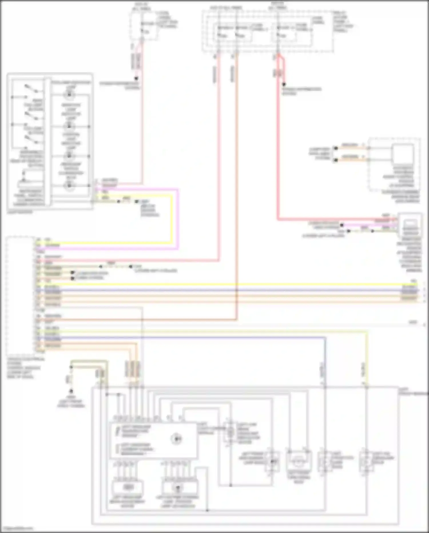 Wiring diagram left front turn signal bulb for Audi Q5 e-tron I (2022-2024) (1 of 3)
