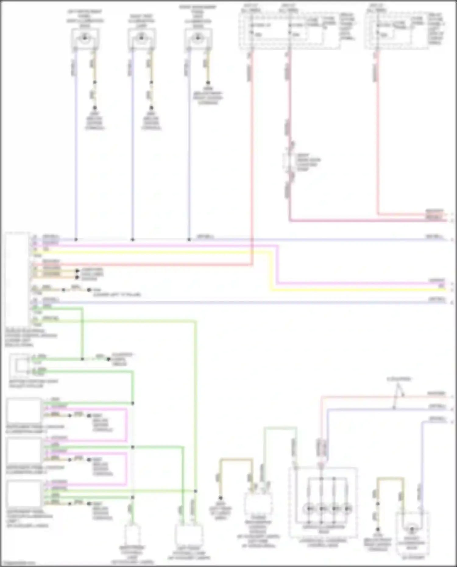 Wiring diagram left instrument panel vent illumination bulb for Audi Q5 e-tron I (2022-2024) (2 of 2)