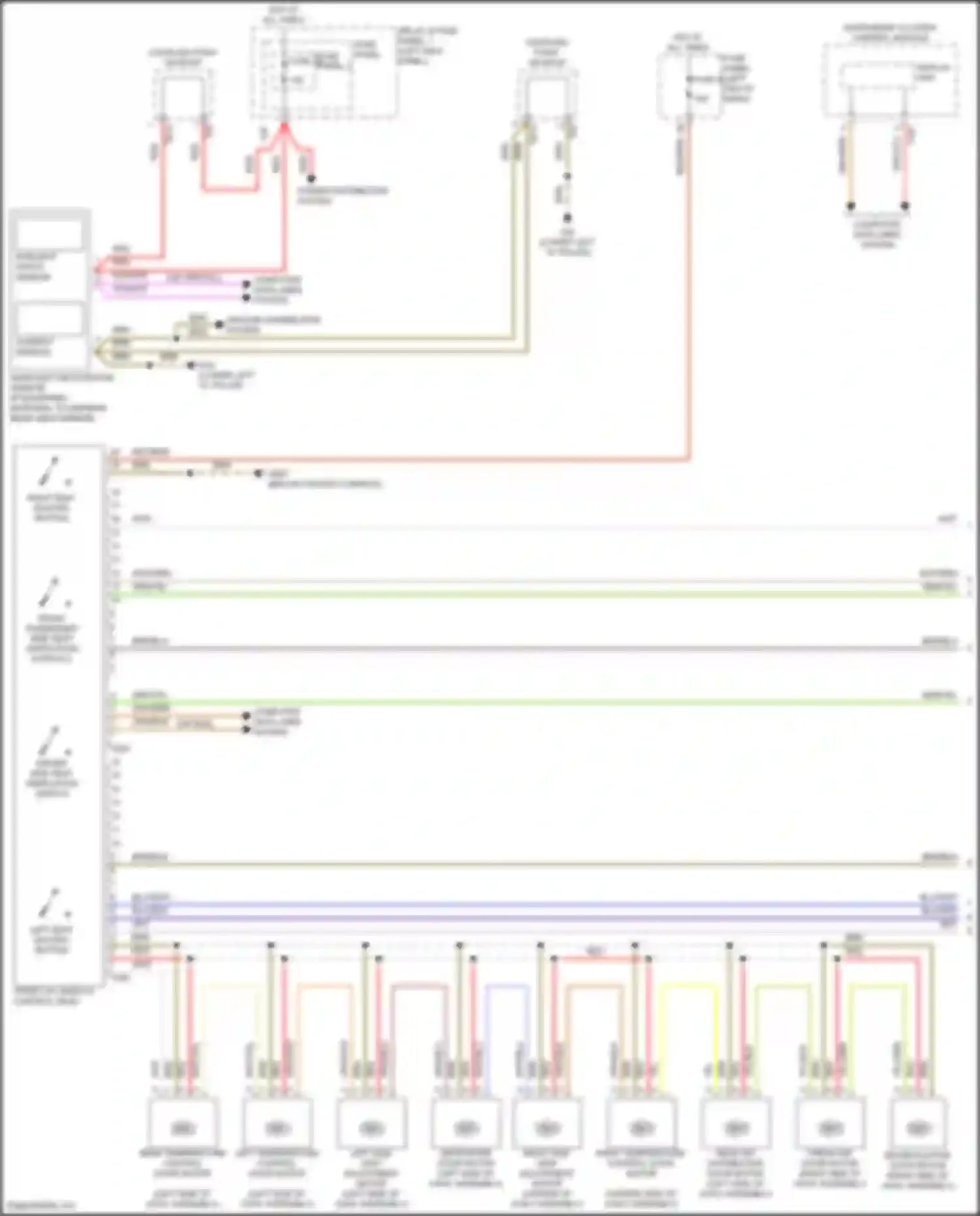 Wiring diagram left temperature control door motor for Audi Q5 e-tron I (2022-2024) (1 of 1)