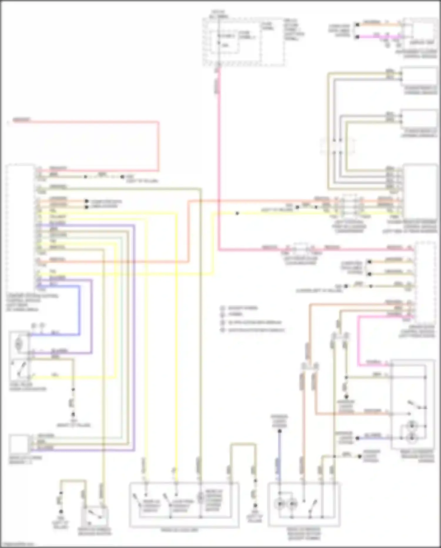 Wiring diagram lock pawl contact switch for Audi Q5 e-tron I (2022-2024) (3 of 3)