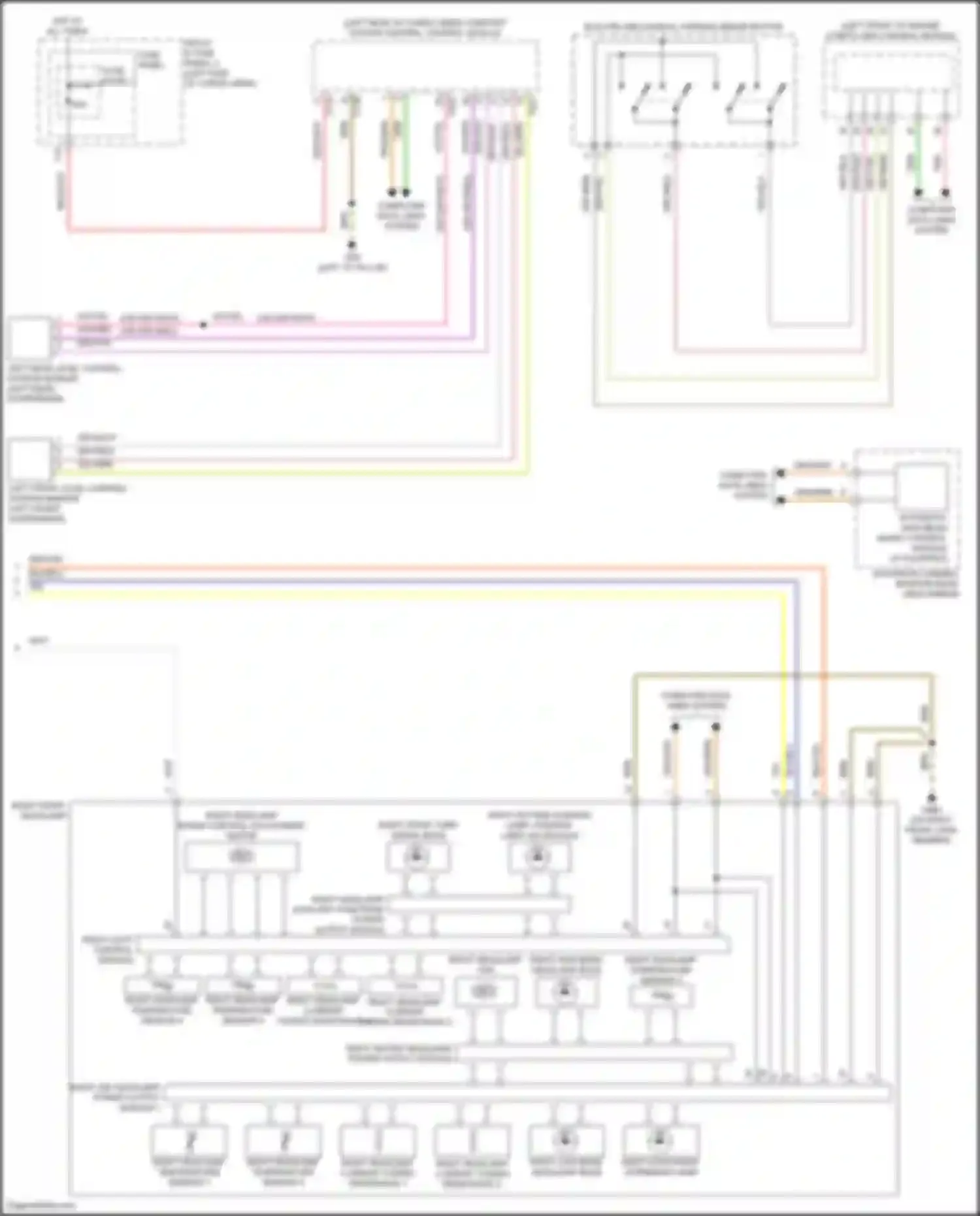 Wiring diagram right front turn signal bulb for Audi Q5 e-tron I (2022-2024) (3 of 3)