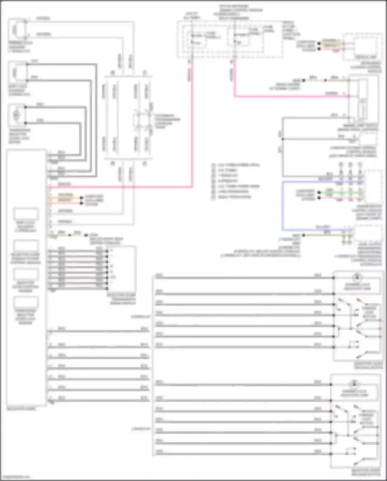 Wiring diagram shift lock solenoid for Audi Q5 e-tron I (2022-2024) (2 of 2)