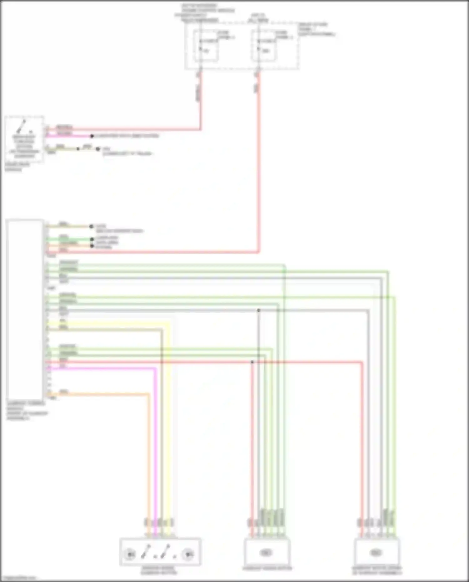 Wiring diagram window shade, sunroof button for Audi Q5 e-tron I (2022-2024) (1 of 1)