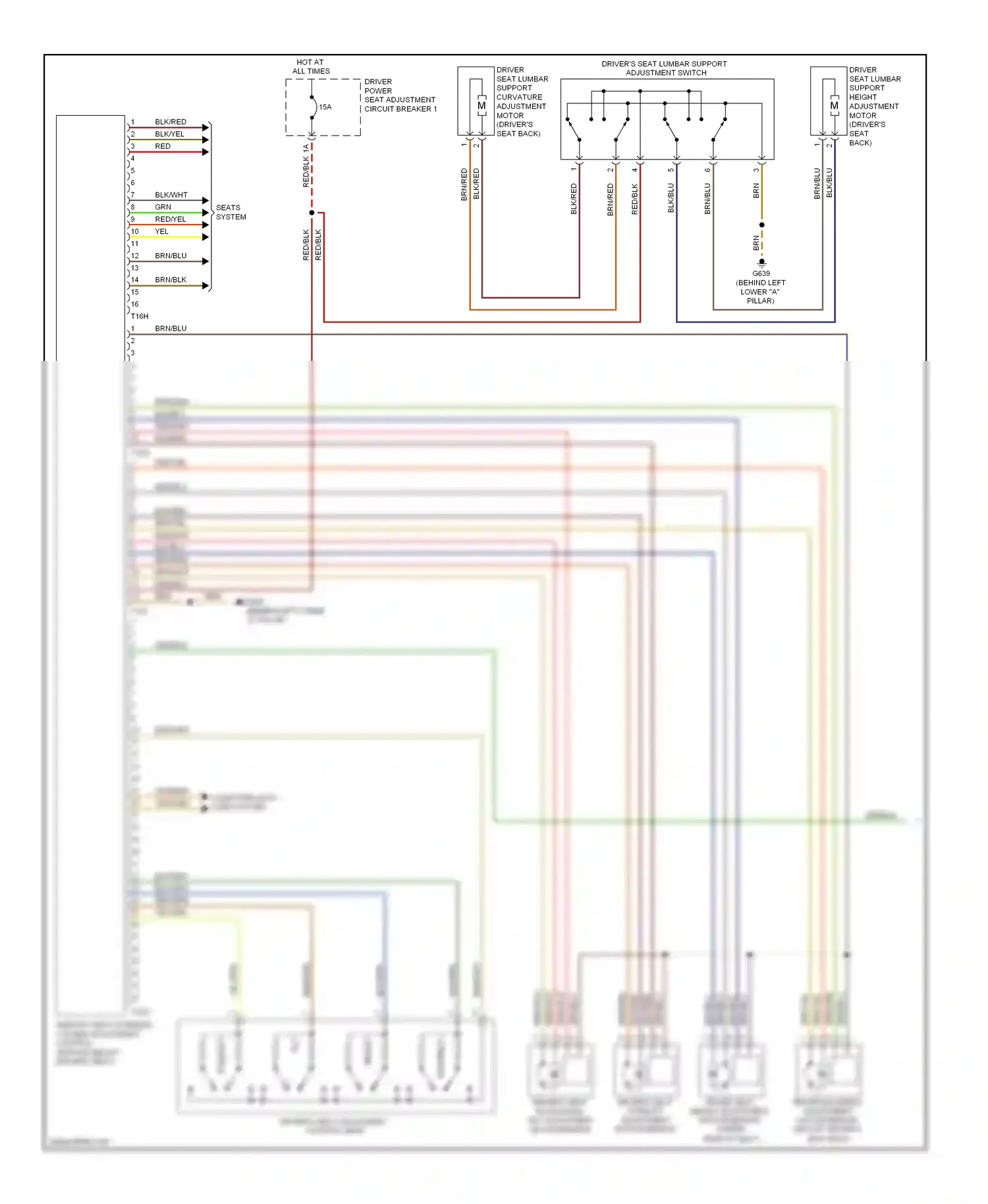 Audi Q5 I (2008-2012) backrest wiring diagram  (1 of 2)