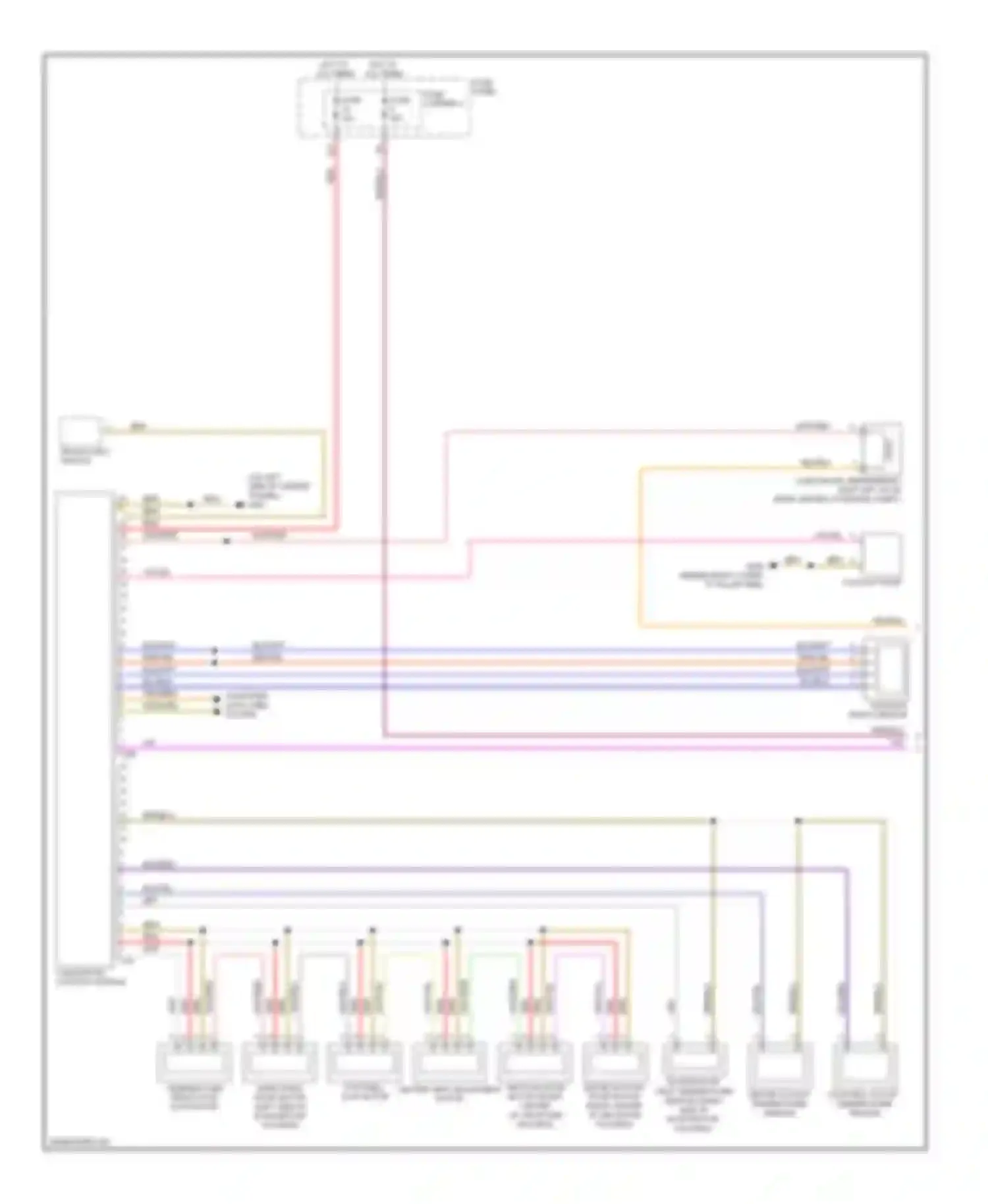 Wiring diagram center vent adjustment motor for Audi Q5 I (2008-2012) (1 of 1)