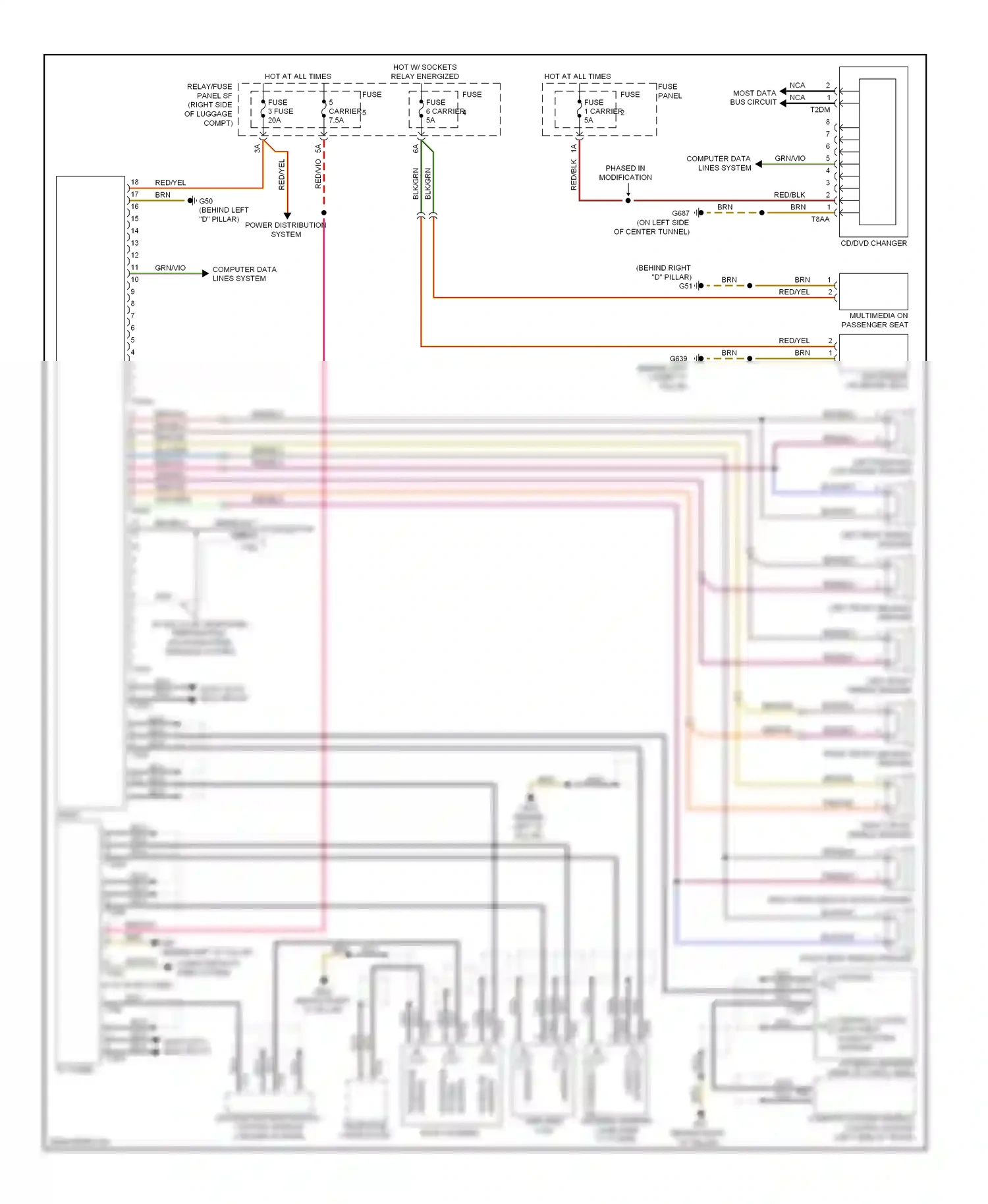 Audi Q5 I (2008-2012) computer data lines system wiring diagram  (54 of 74)