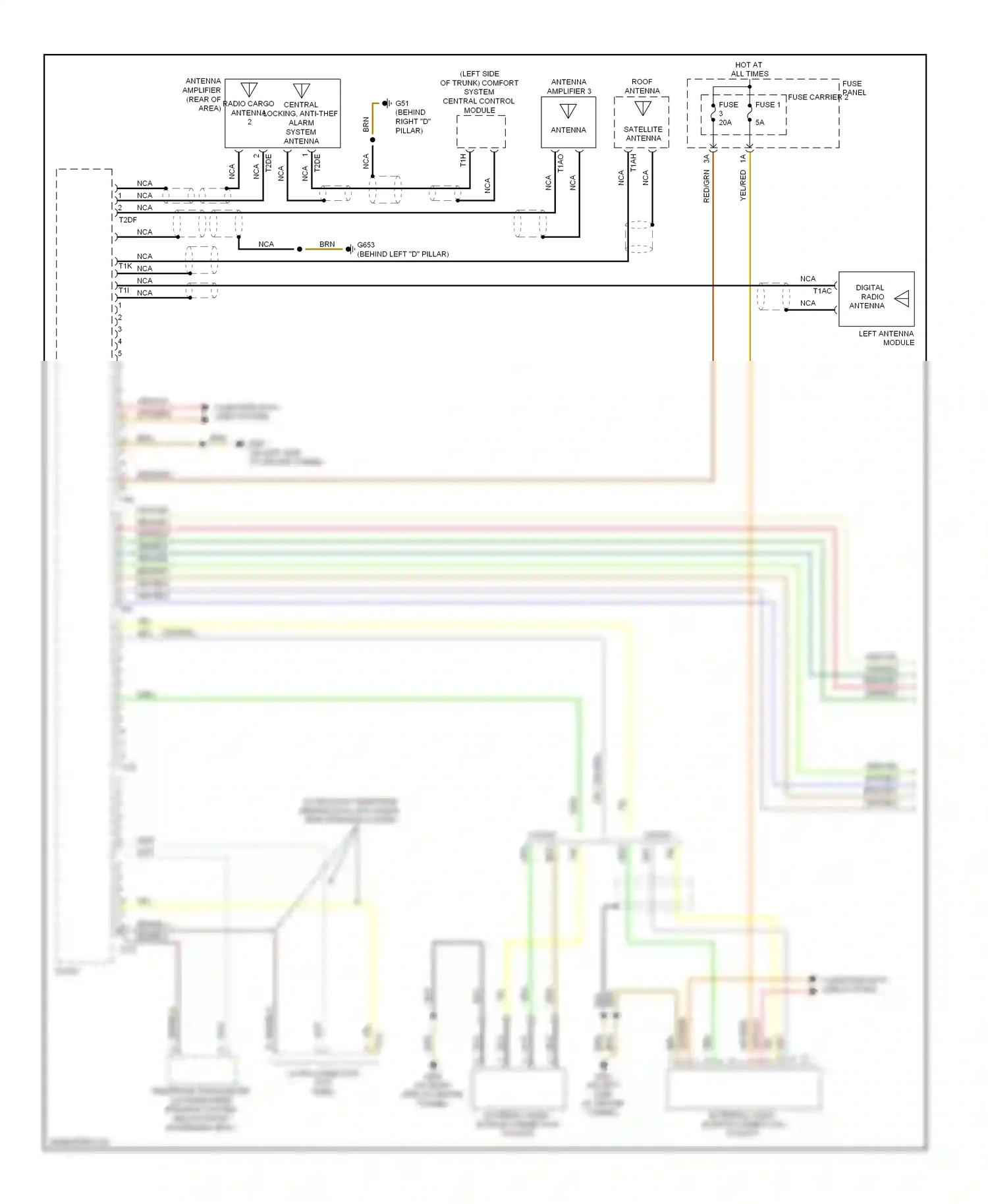 Audi Q5 I (2008-2012) computer data lines system wiring diagram  (55 of 74)