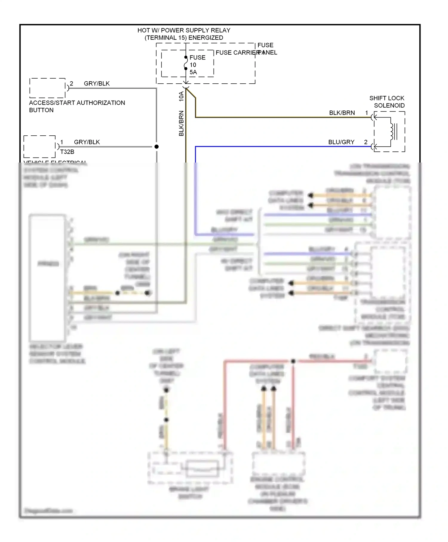 Audi Q5 I (2008-2012) computer data lines system wiring diagram  (67 of 74)