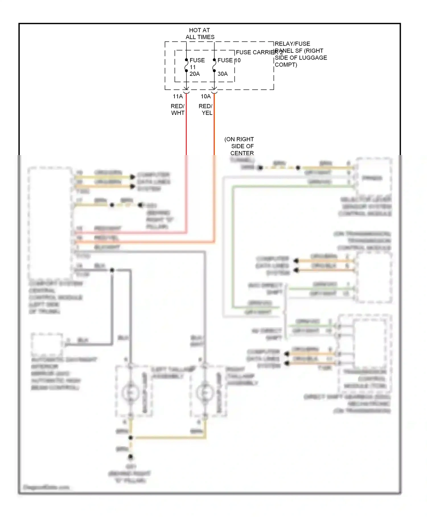 Audi Q5 I (2008-2012) computer data lines system wiring diagram  (21 of 74)