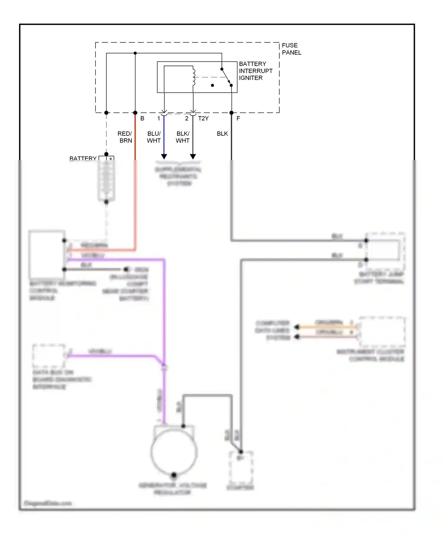 Audi Q5 I (2008-2012) data bus on board diagnostic interface wiring diagram  (1 of 7)