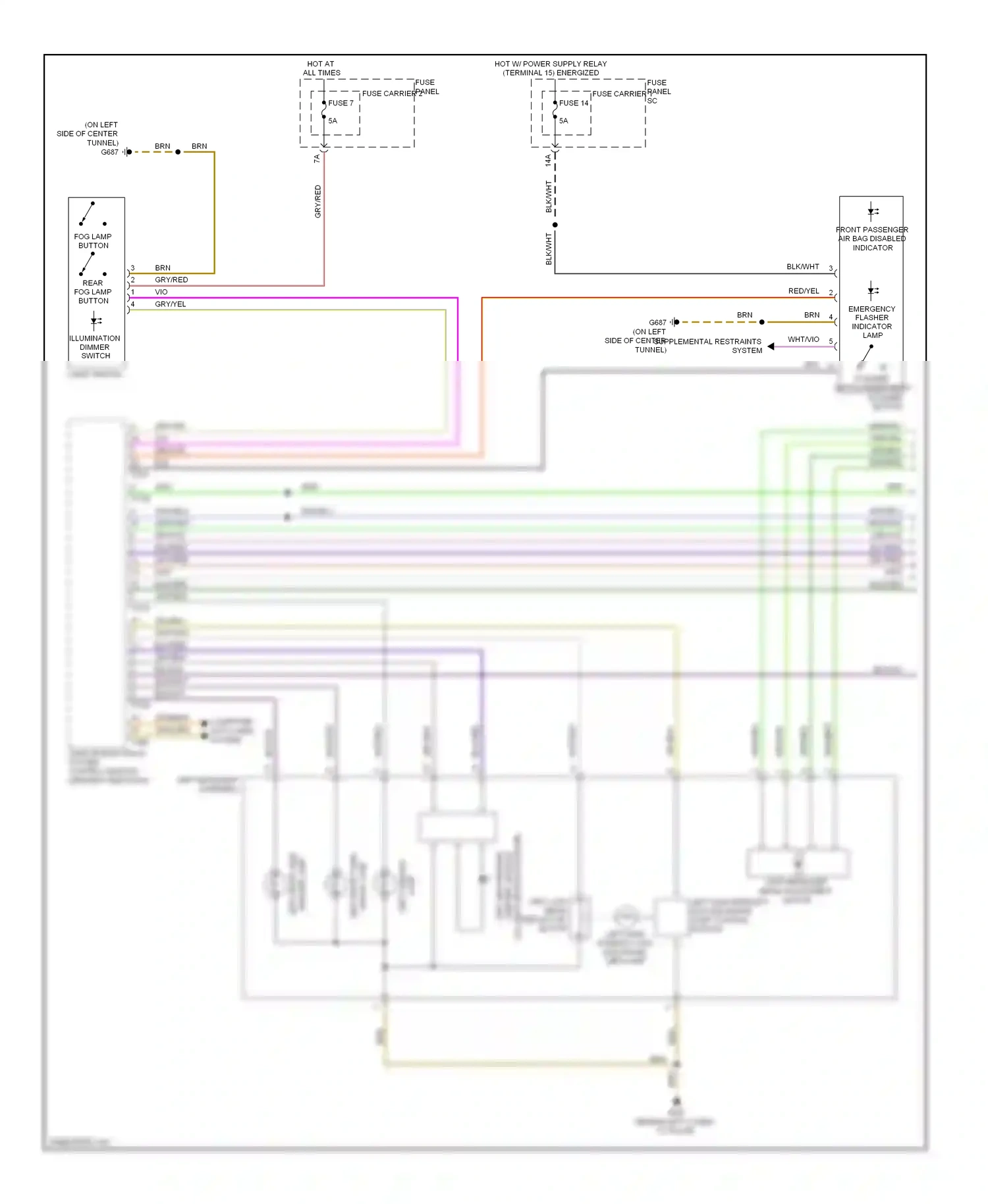 Audi Q5 I (2008-2012) (driver's side dash) wiring diagram  (2 of 3)