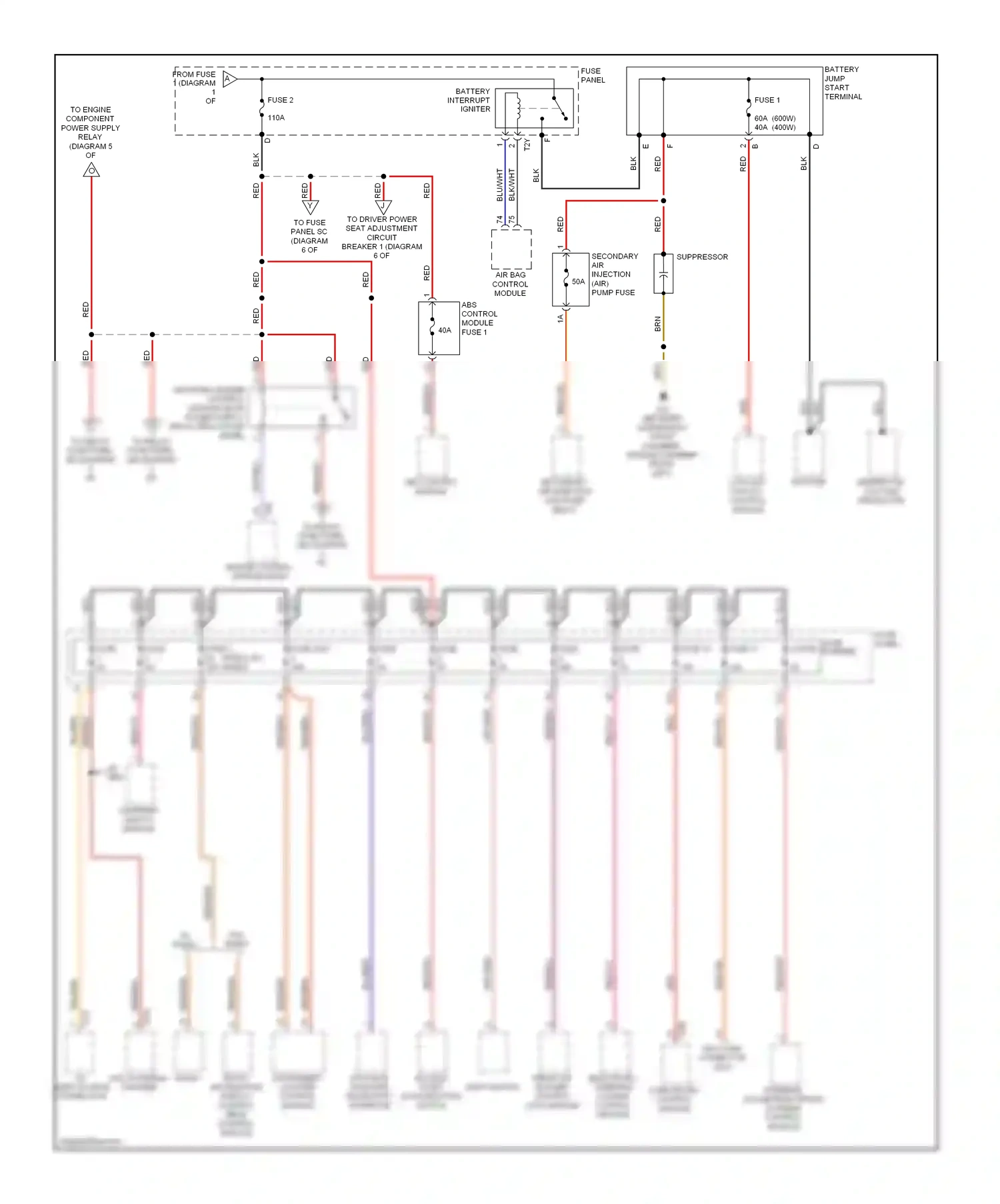 Audi Q5 I (2008-2012) engine control module (ecm) wiring diagram  (1 of 2)