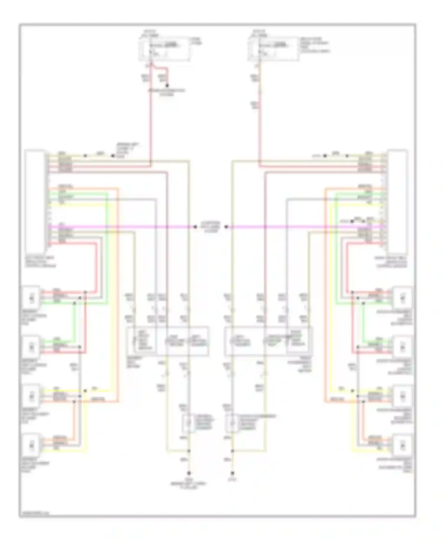Wiring diagram front passenger's seat backrest blower fan for Audi Q5 I (2008-2012) (1 of 1)