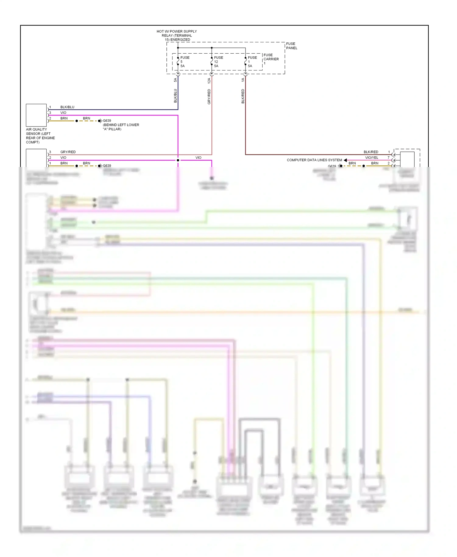 Audi Q5 I (2008-2012) humidity sensor wiring diagram  (1 of 1)