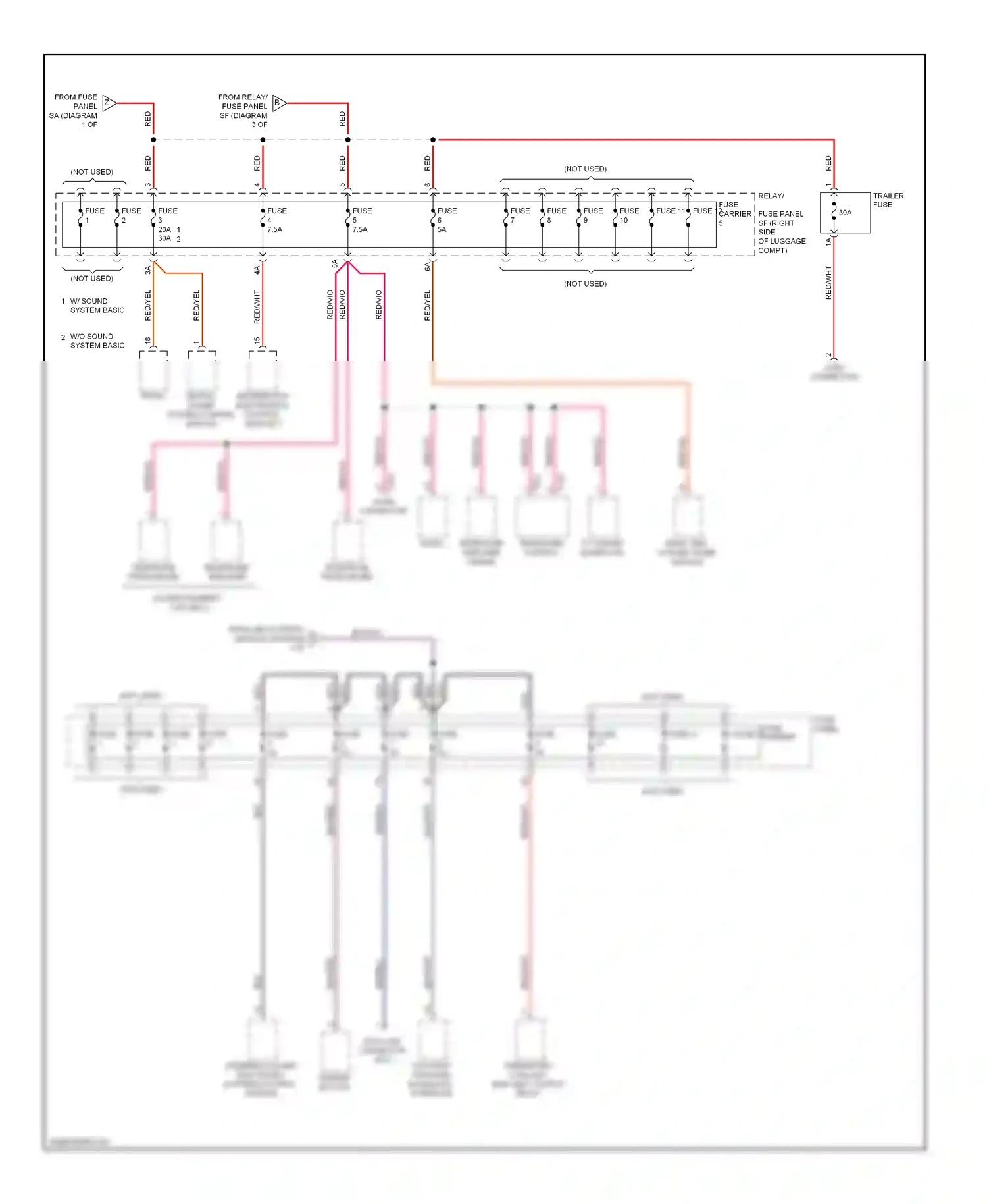 Audi Q5 I (2008-2012) information electronics control module 1 wiring diagram  (2 of 2)