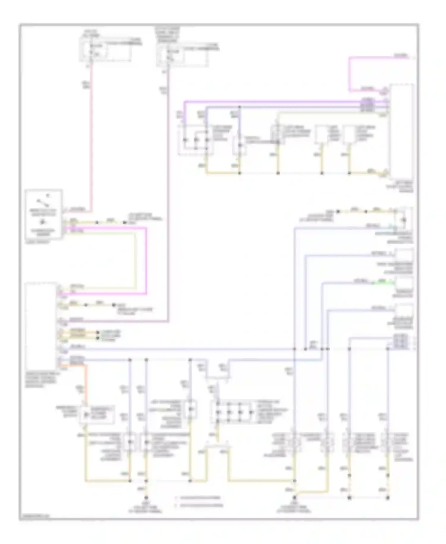 Wiring diagram left rear door control module for Audi Q5 I (2008-2012) (2 of 5)