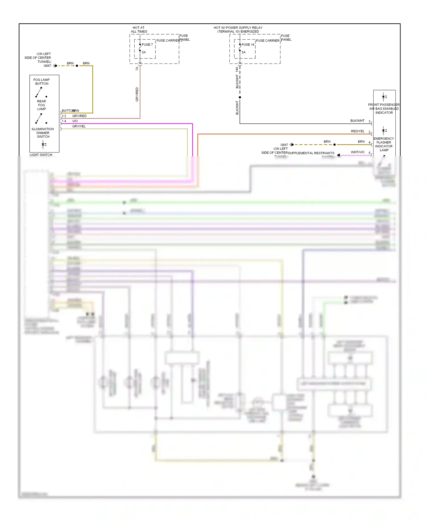 Audi Q5 I (2008-2012) light switch wiring diagram  (2 of 5)