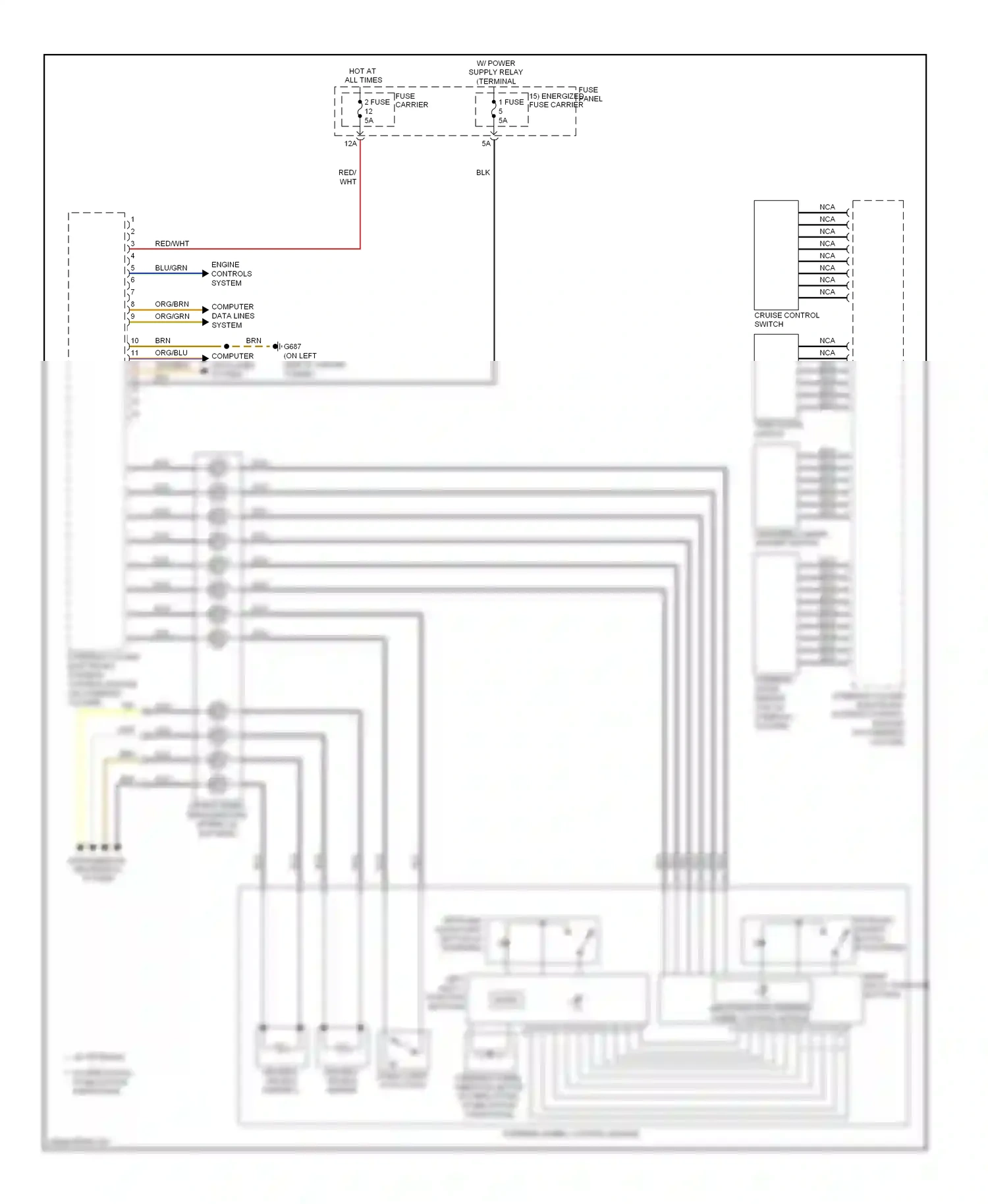 Audi Q5 I (2008-2012) multi-function steering wheel control module wiring diagram  (1 of 2)