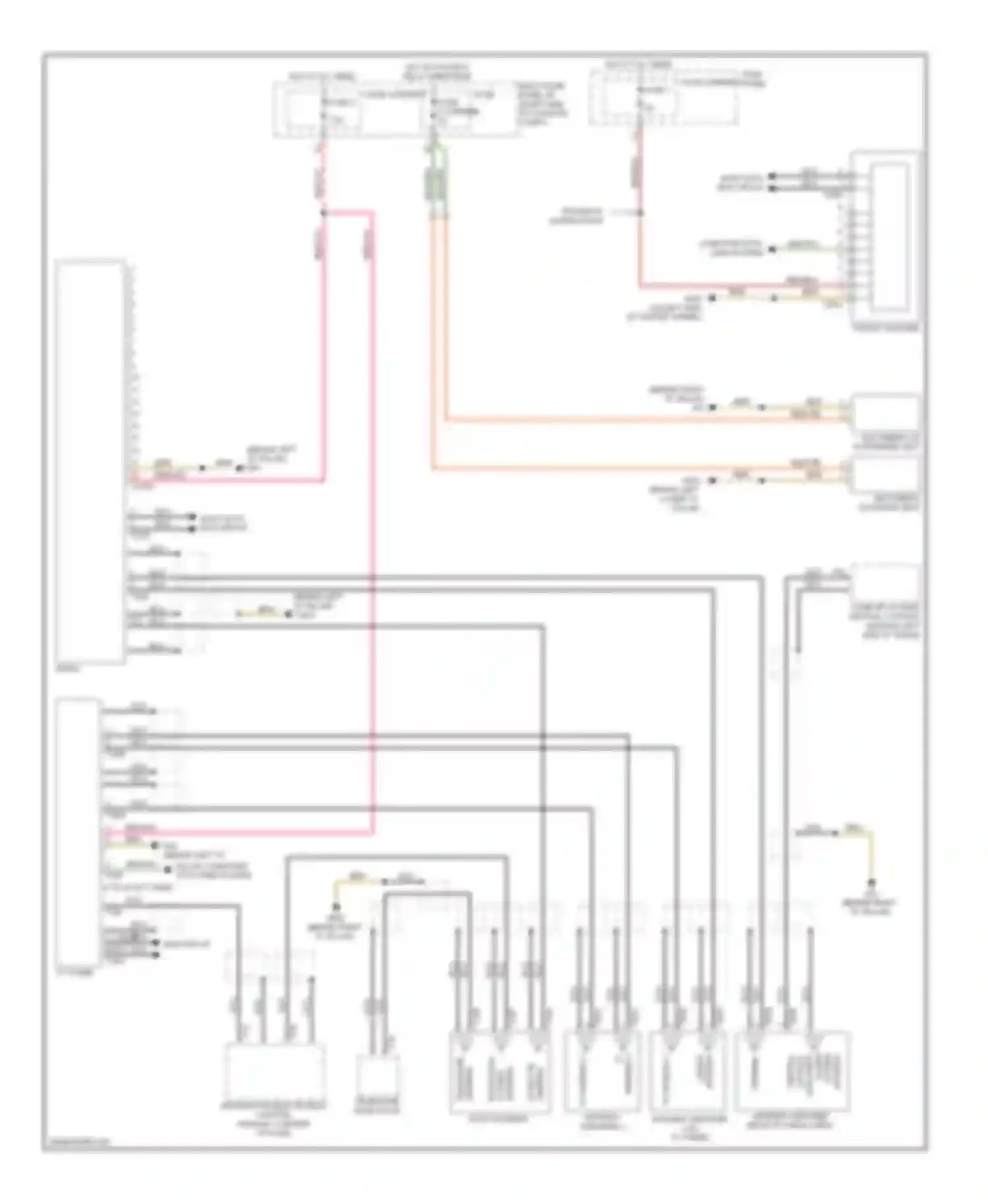 Wiring diagram multimedia on passenger seat for Audi Q5 I (2008-2012) (3 of 3)