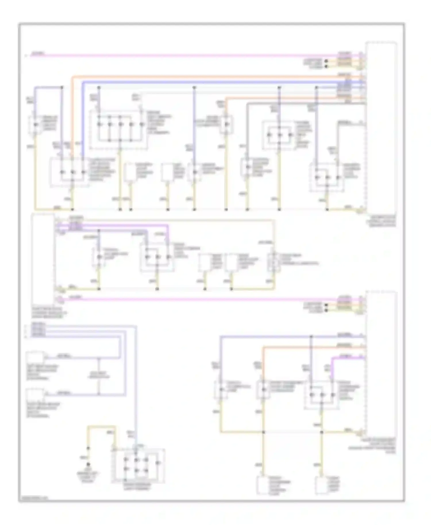 Wiring diagram right rear entry light for Audi Q5 I (2008-2012) (2 of 2)