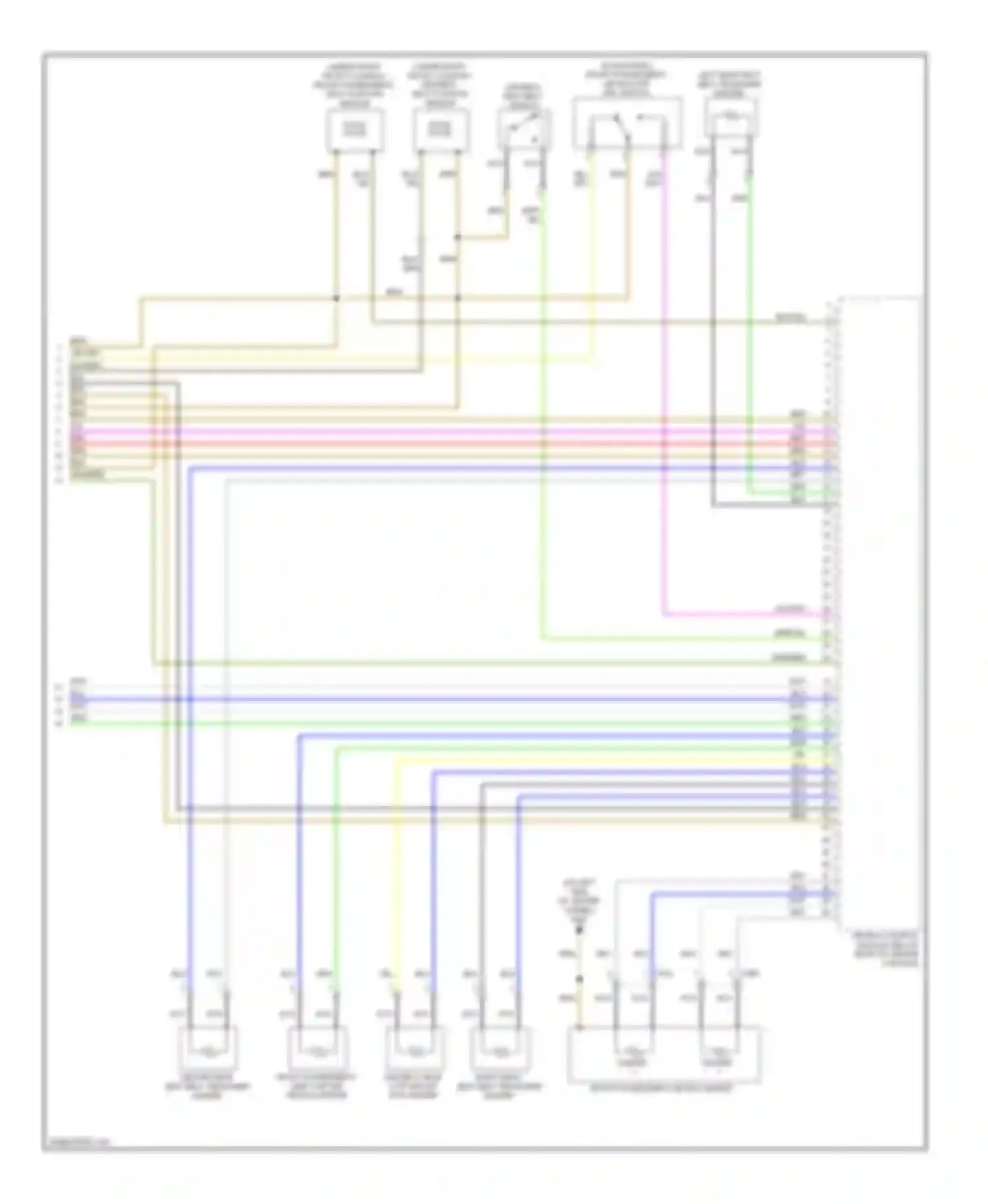 Wiring diagram right rear seat belt tensioner igniter for Audi Q5 I (2008-2012) (1 of 1)