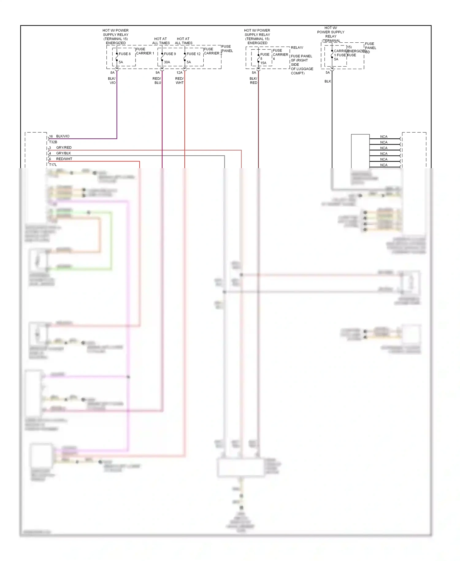 Audi Q5 I (2008-2012) windshield washer fluid level sensor wiring diagram  (1 of 1)