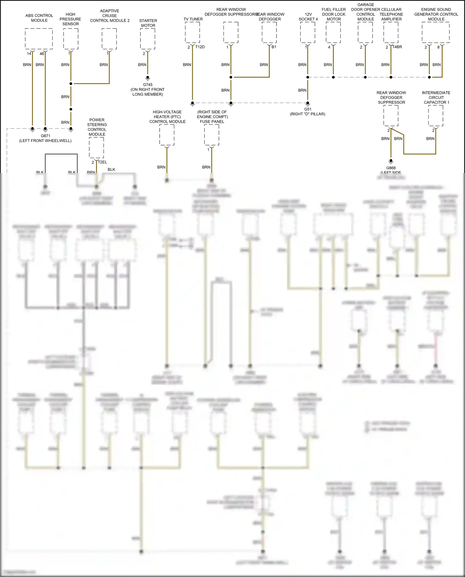 Audi Q5 II facelift (2020-2024) a/c compressor control module wiring diagram  (1 of 2)