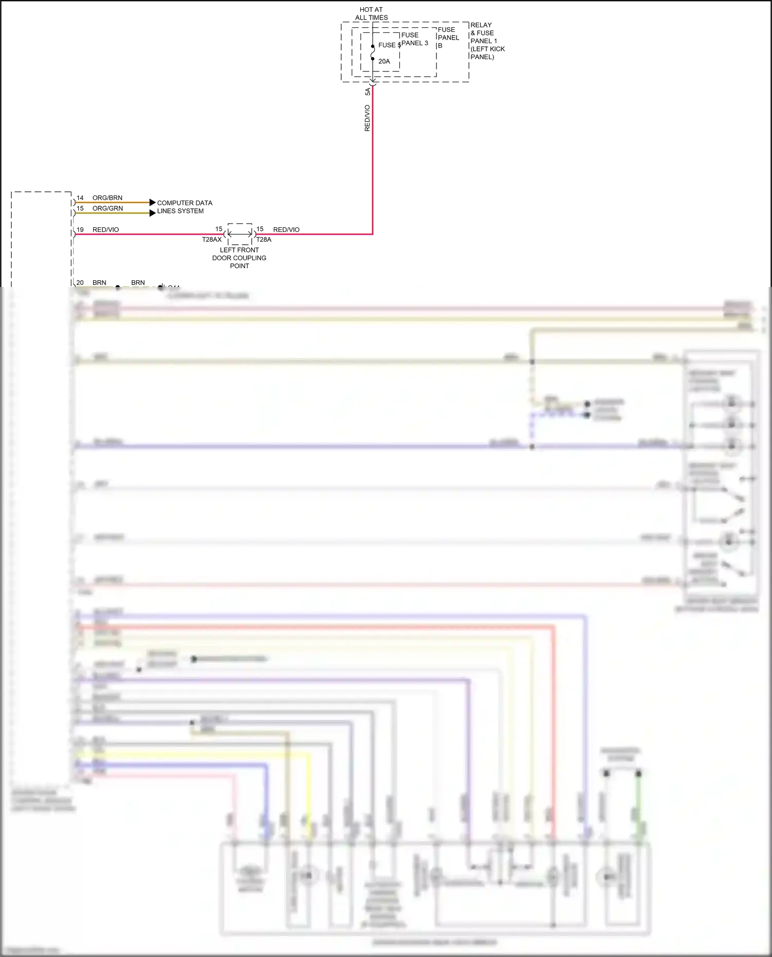 Audi Q5 II facelift (2020-2024) computer data lines system wiring diagram  (103 of 125)