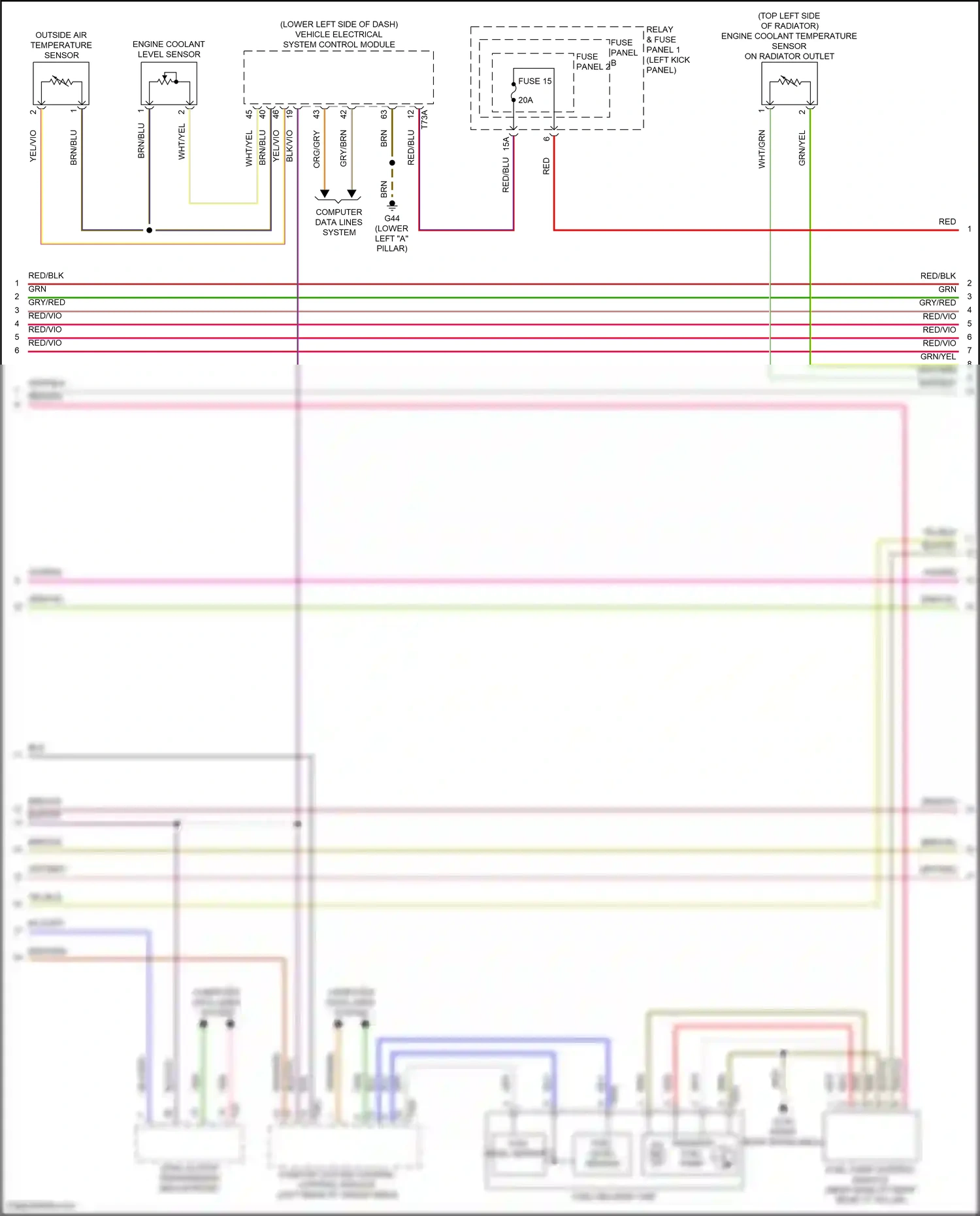 Audi Q5 II facelift (2020-2024) computer data lines system wiring diagram  (117 of 125)