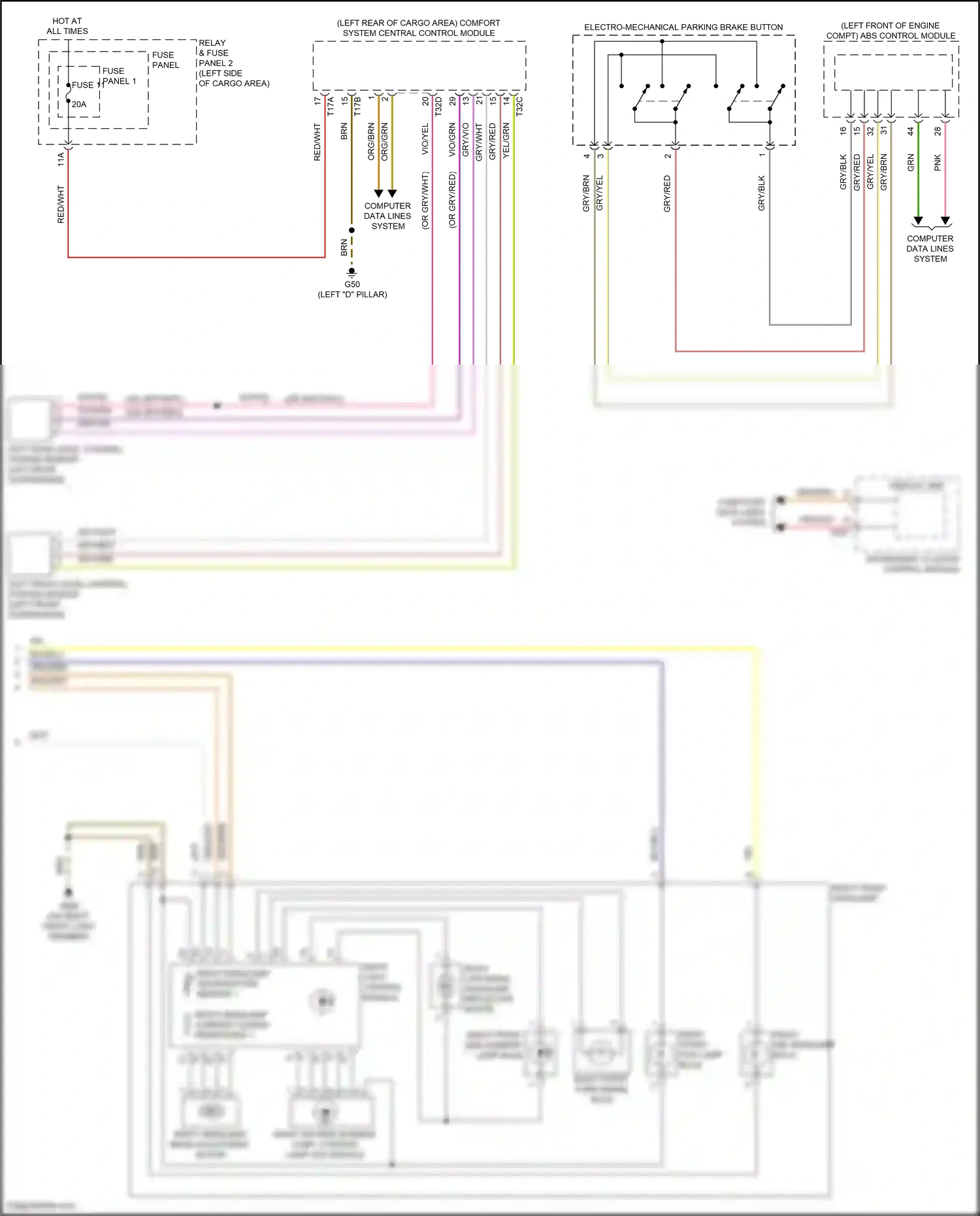 Audi Q5 II facelift (2020-2024) computer data lines system wiring diagram  (72 of 125)