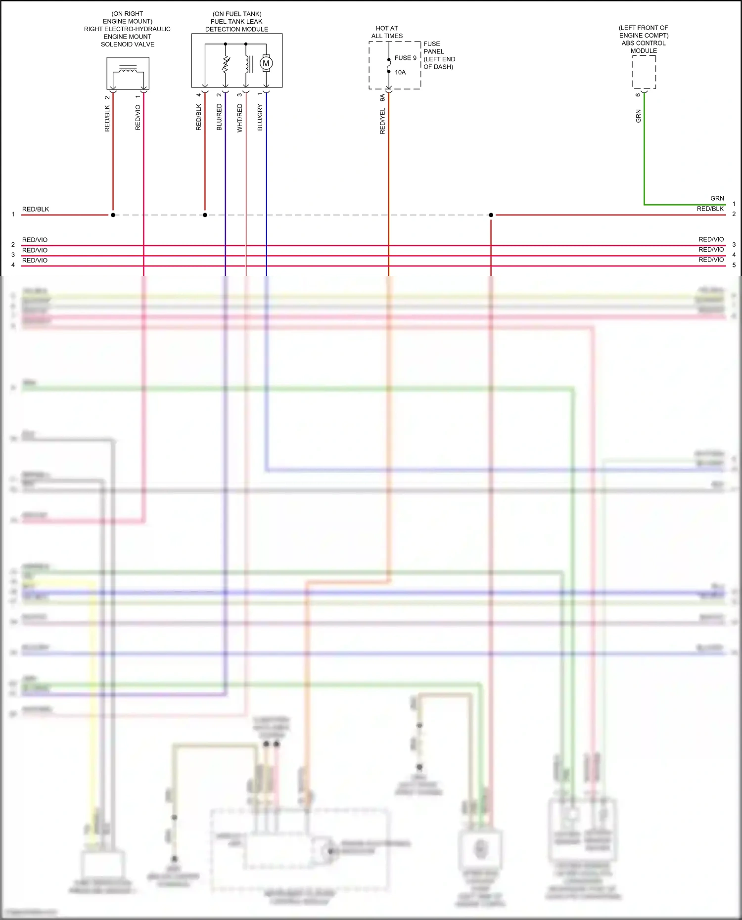 Audi Q5 II facelift (2020-2024) engine electronics indicator wiring diagram  (2 of 2)