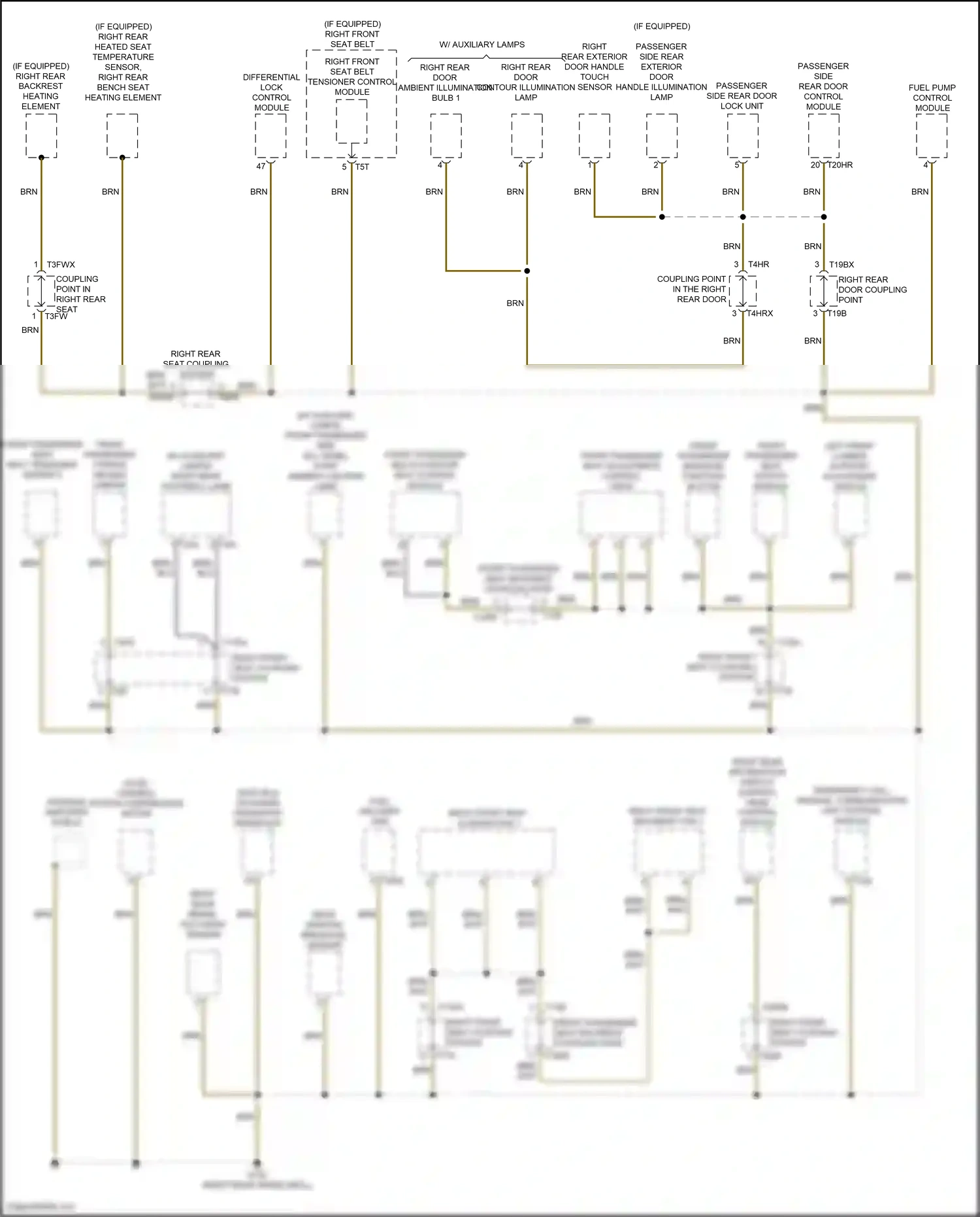 Audi Q5 II facelift (2020-2024) front passenger massage function button wiring diagram  (1 of 2)