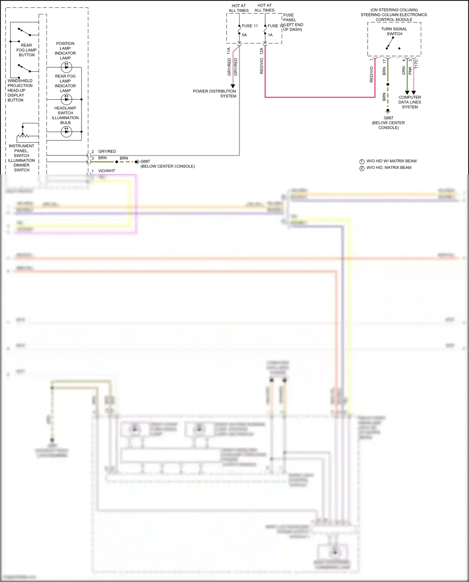 Audi Q5 II facelift (2020-2024) steering column electronics control module wiring diagram  (4 of 12)