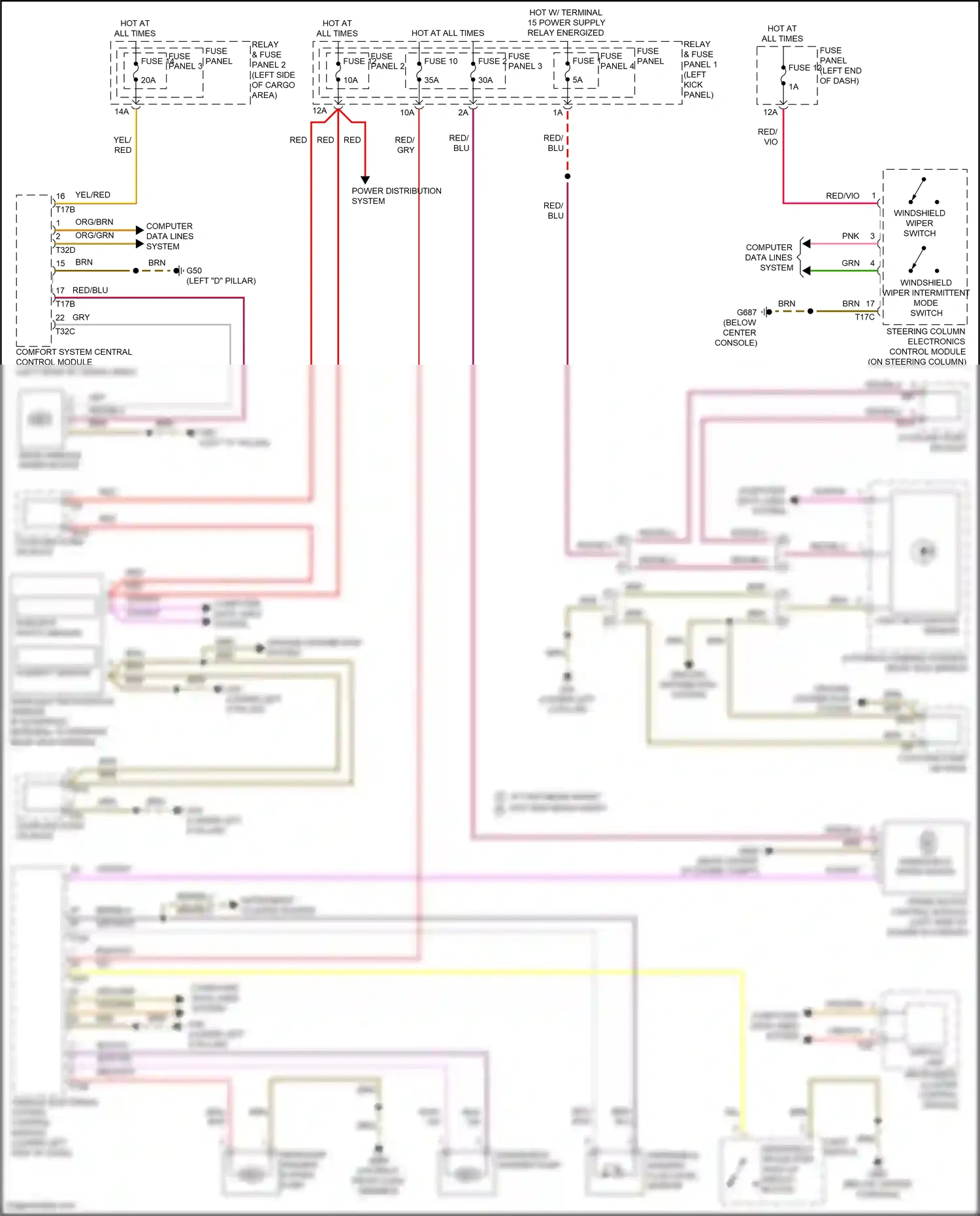 Audi Q5 II facelift (2020-2024) steering column electronics control module wiring diagram  (10 of 12)