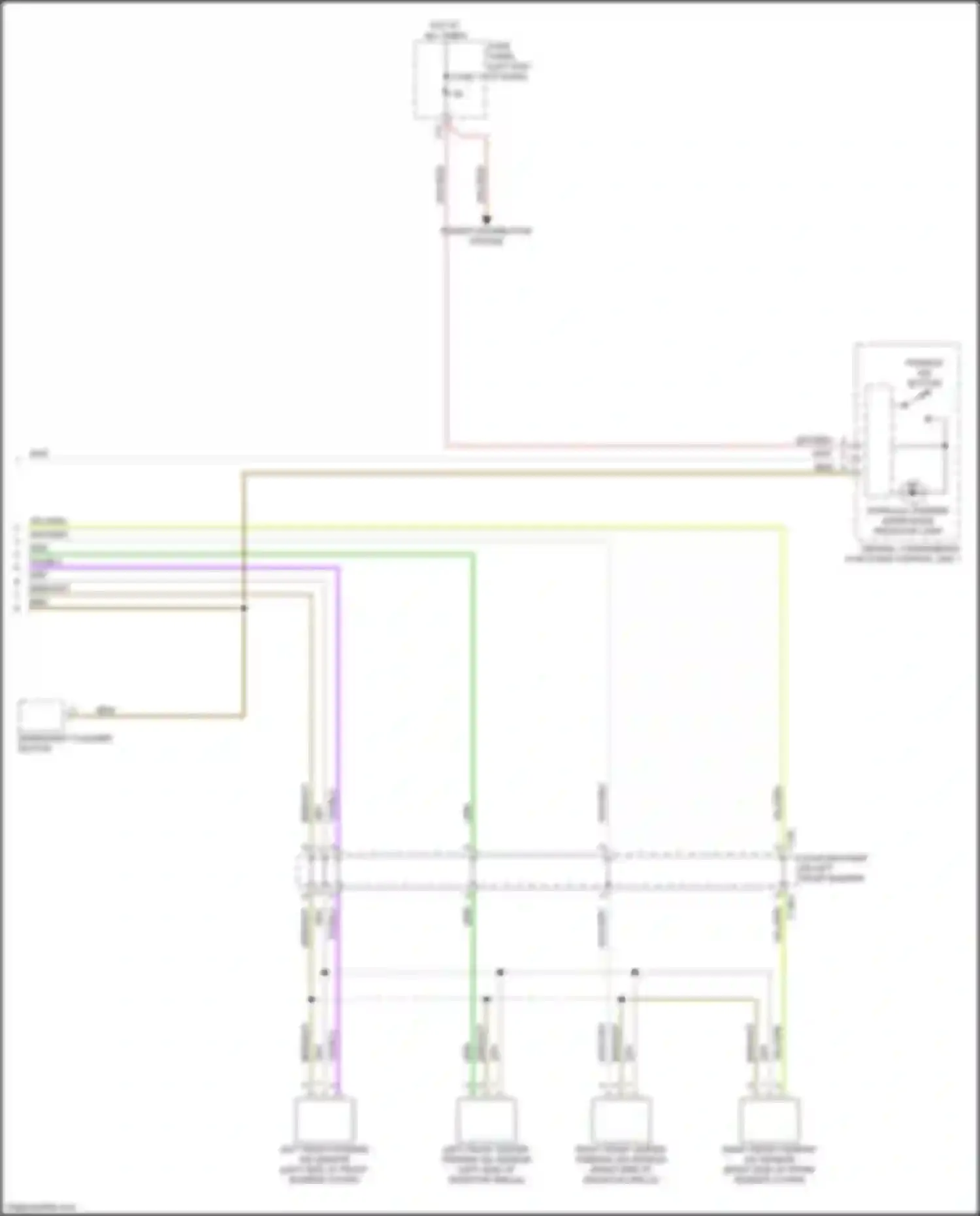Q5 Audi II (2016-2020): Parking assistant circuit, w/o parallel parking (2 of 2)