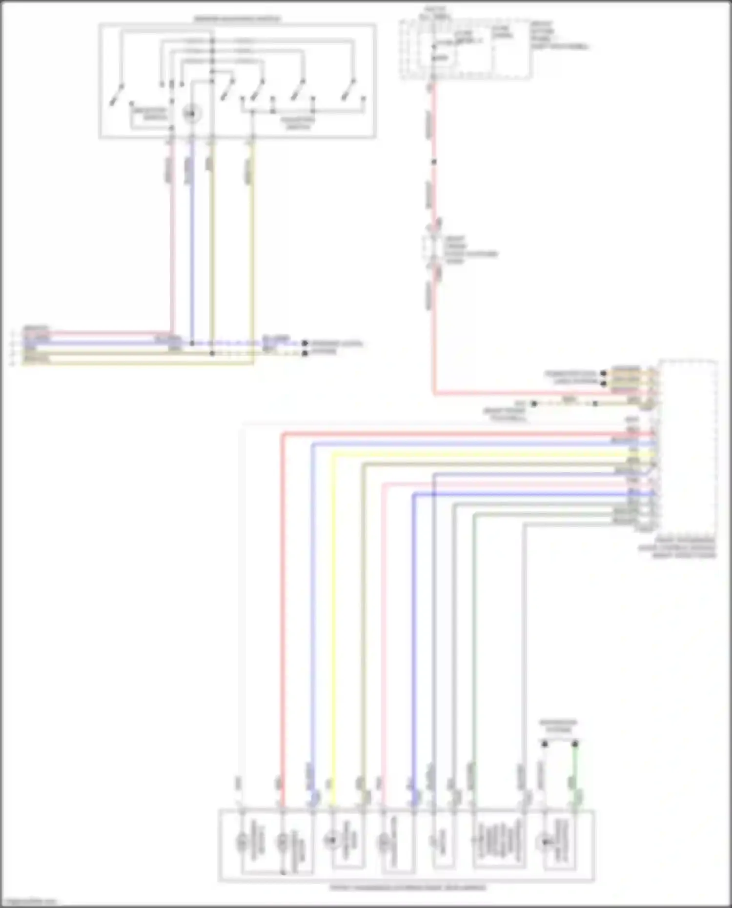 Q5 Audi II (2016-2020): Power mirrors circuit (2 of 2)