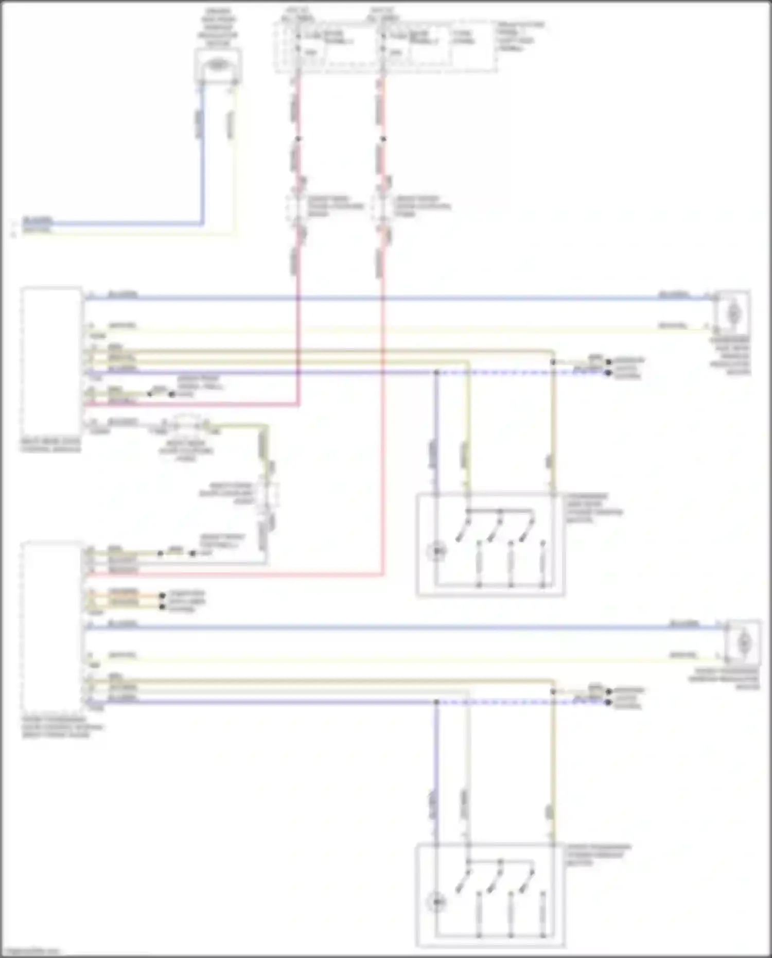 Q5 Audi II (2016-2020): Power windows circuit (2 of 2)