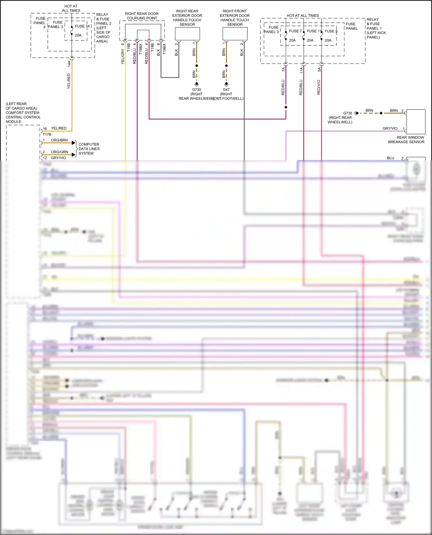 Audi Q5 II (2016-2020) computer data lines system wiring diagram  (12 of 110)