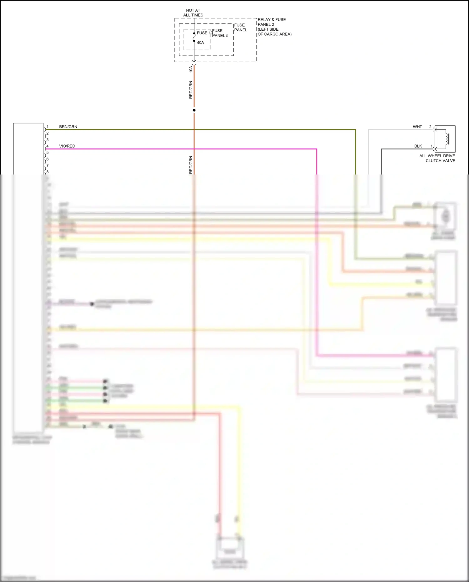 Audi Q5 II (2016-2020) differential lock control module wiring diagram  (1 of 4)