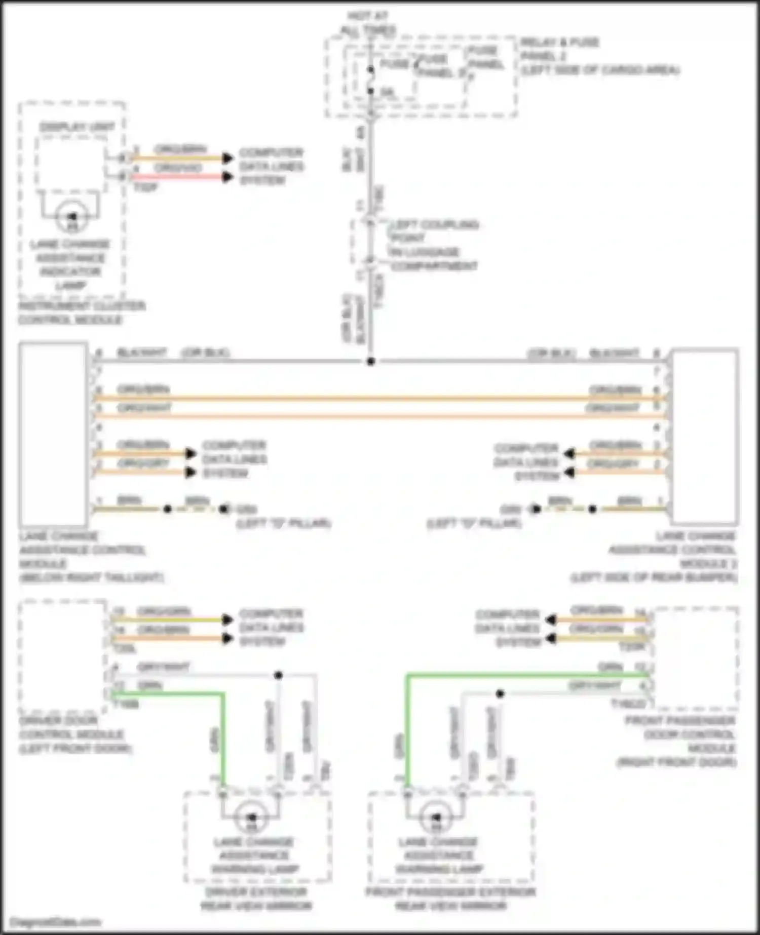 Wiring diagram driver door control module for Audi Q5 II (2016-2020) (4 of 13)