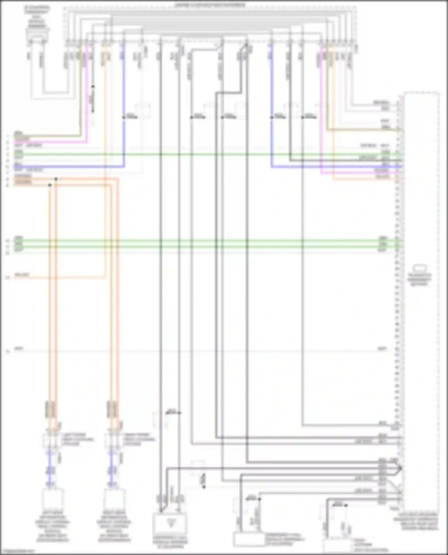 Wiring diagram emergency call module antenna for Audi Q5 II (2016-2020) (1 of 2)