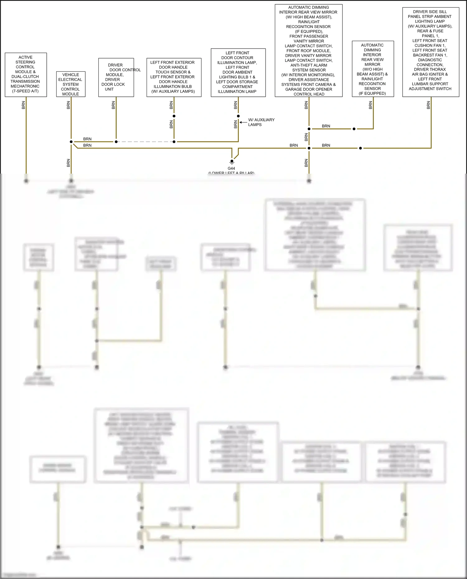 Audi Q5 II (2016-2020) engine/ motor control module wiring diagram  (1 of 2)