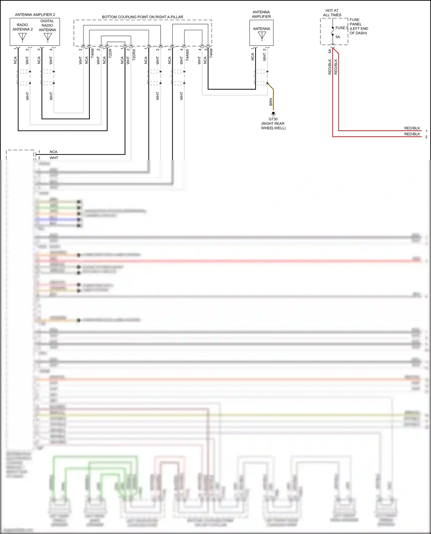 Audi Q5 II (2016-2020) information electronics control module 1 wiring diagram  (6 of 14)